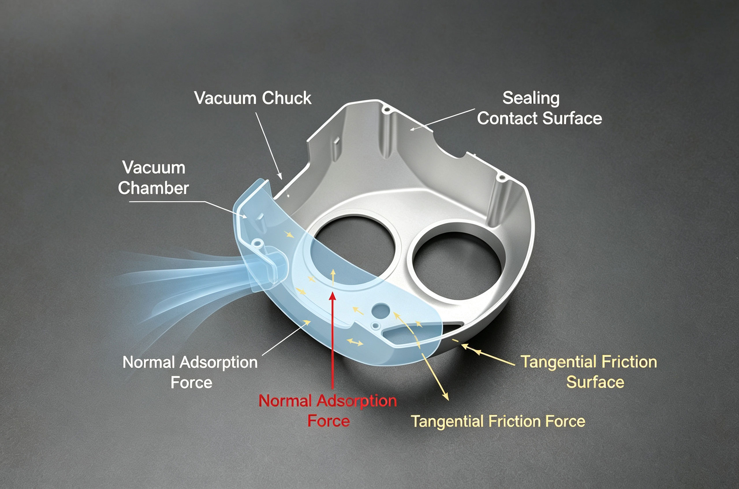 Principle and mechanical analysis of vacuum adsorption clamping